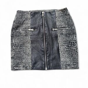 The Kooples Black and White Textured Pencil Skirt